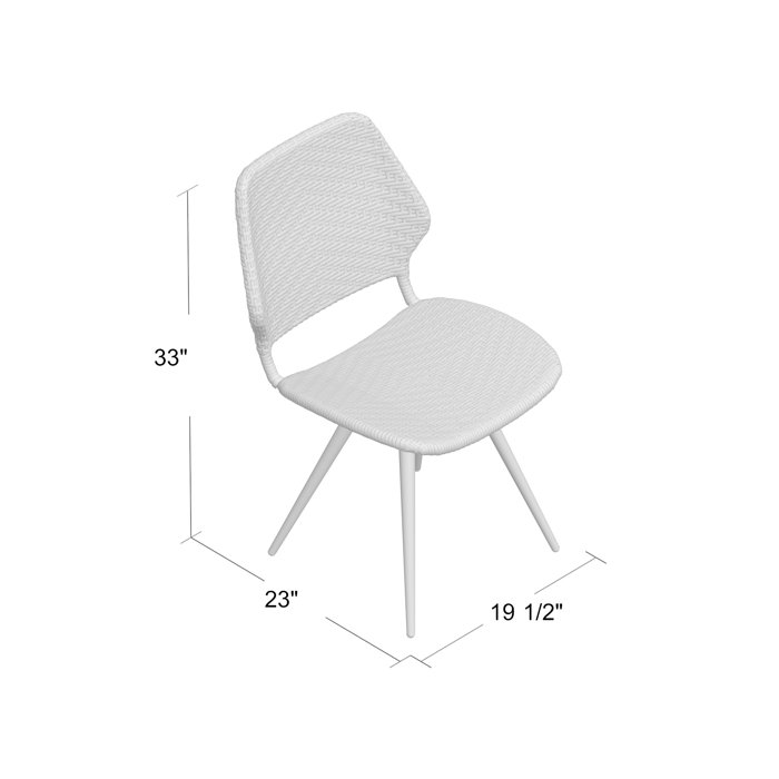 Oliver Davidmichael Wicker Outdoor Dining Side Chair with Cushion & Reviews Wayfair